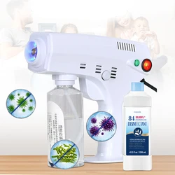 Hair Spray Nano Hair Steamer Nano Steam Gun Hair Coloring Hair Care Facial Skin Spa Humidifier 280ML Tank Blue Nano Mixed Vapor