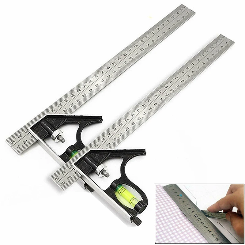 300mm Square Angle Ruler Measuring Tools Set Kit  (12\