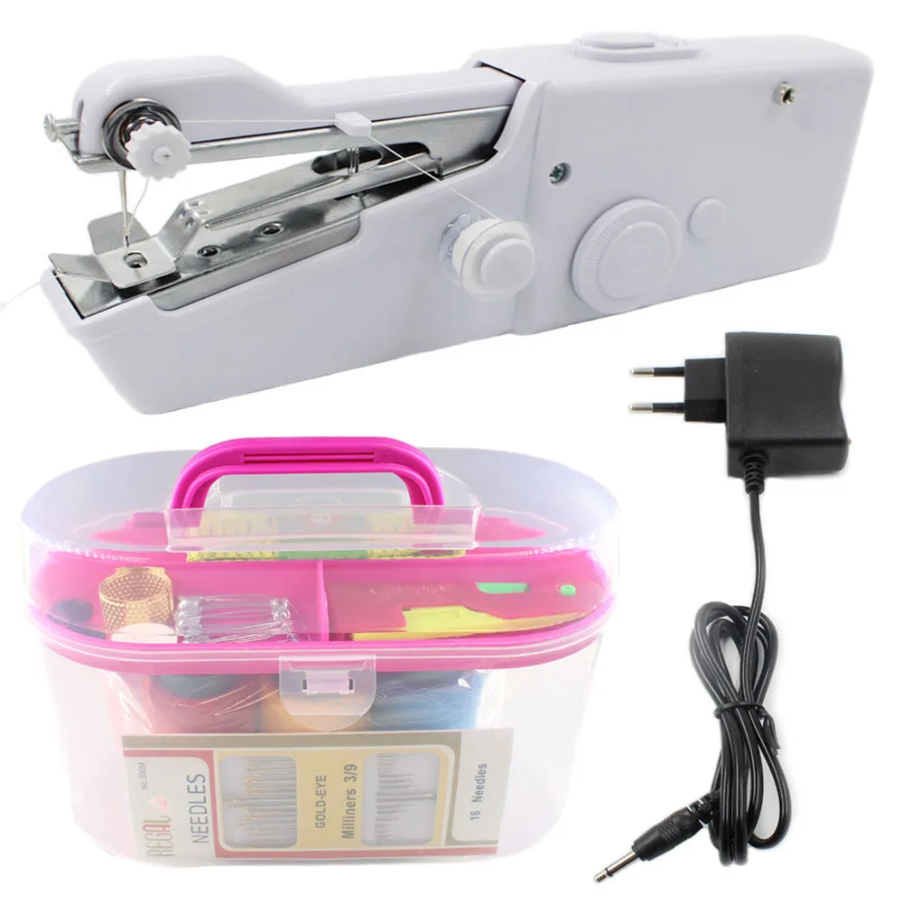 Portable Mini Handheld sewing machines Stitch Sew needlework Cordless Clothes Fabrics Electric Sewing Machine Stitch Set