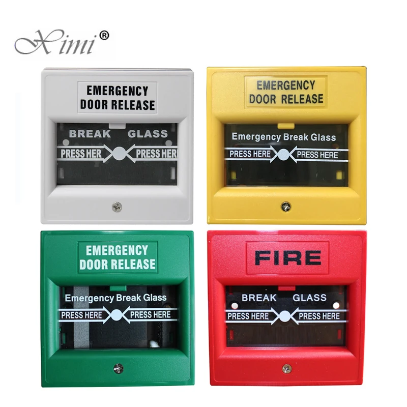 

Emergency Door Release Door Exit Button Glass Break Alarm Button For Access Control System Exit Button