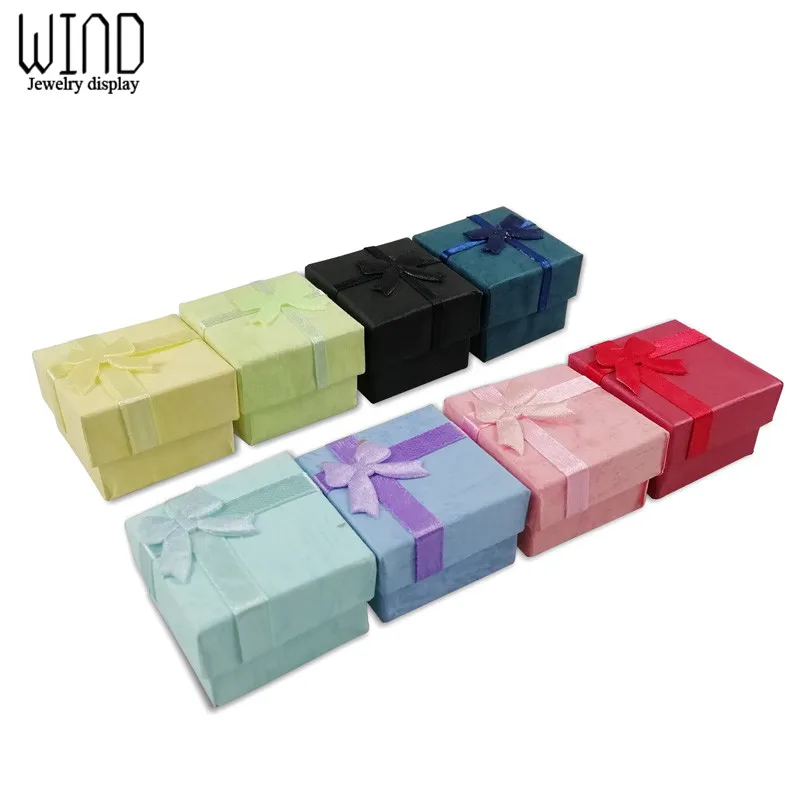 Hot Sale 24pcs Assorted Jewelry Gifts Boxes for Jewelry Display 4*4*3cm Assorted Colors Ring Box Small Gift Boxes
