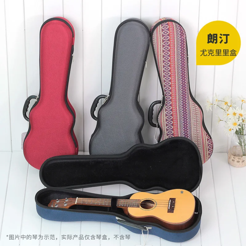 21 Inch Soprano Ukulele Case EVA Hard Box Lightweight Pressure-proof Colourful Protable Backpack Guitar Bags