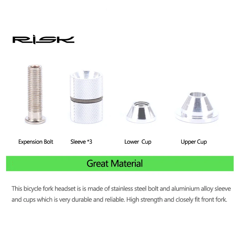 RISK Bike Bicycle Fork Steerer 1-1/8\