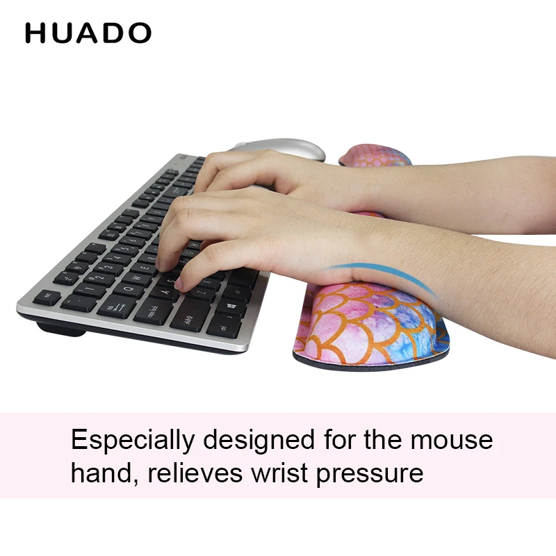 Memory Foam Set Keyboard Wrist Rest Mat Pad Ergonomic Wrist Support Computer, Laptop, Mac, Comfortable  Lightweight for Easy Typ