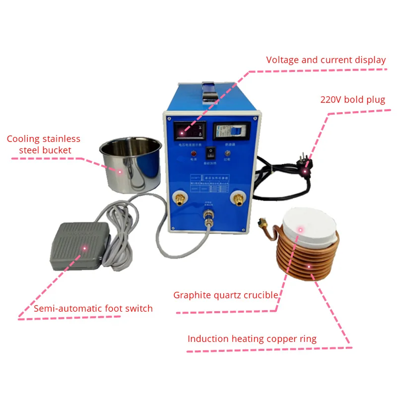 ZVS High-frequency Induction Heater Machine Metal Smelting Furnace High Frequency Welding Metal Quenching Equipment Low-voltage