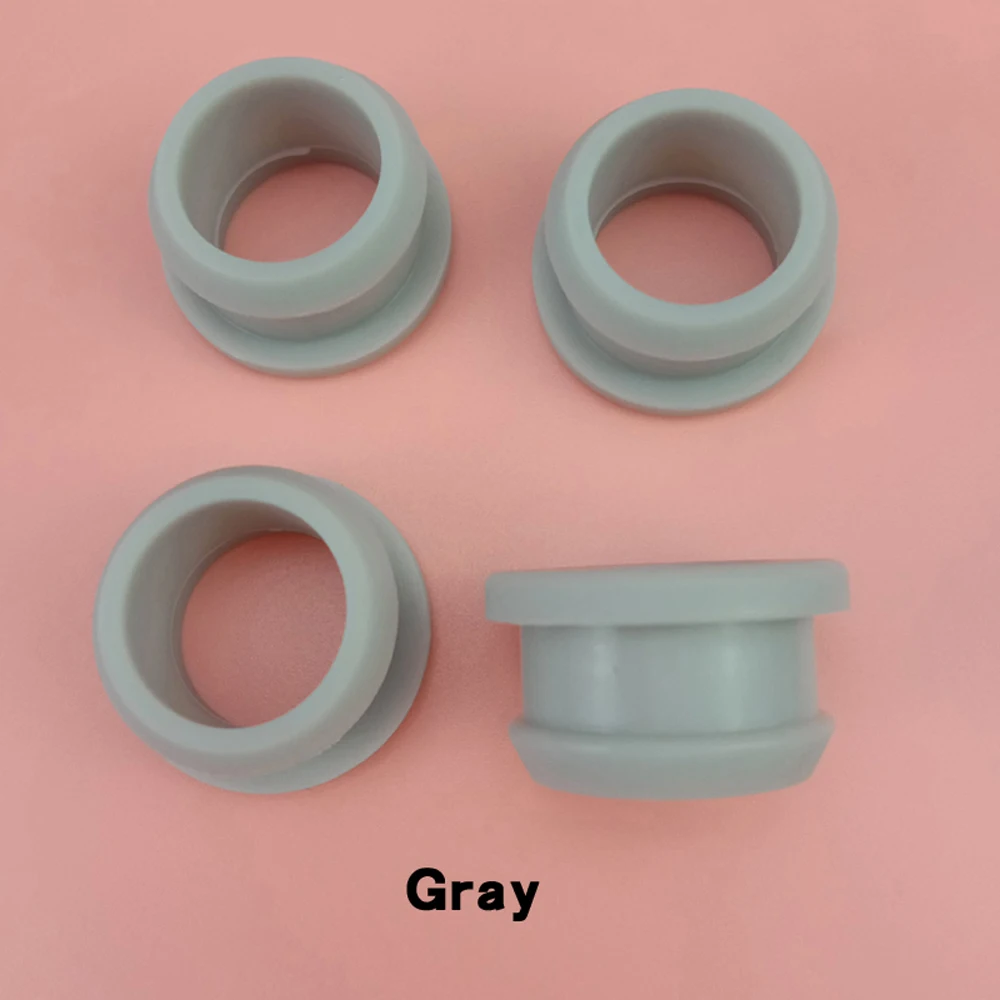 10pcs 2mm-30mm Gray Silicone Rubber Snap-on Grommet Hole Plugs Bung Cable Wiring Protect Bush