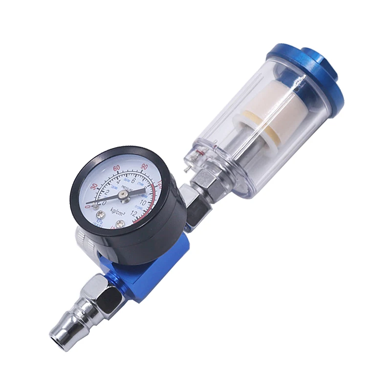 JUNEFOR Spray Gun Air Regulator Gauge In-line Water Trap Filter Adapter Pneumatic Tools Accessories For Airbrush 0-0.7 mpa