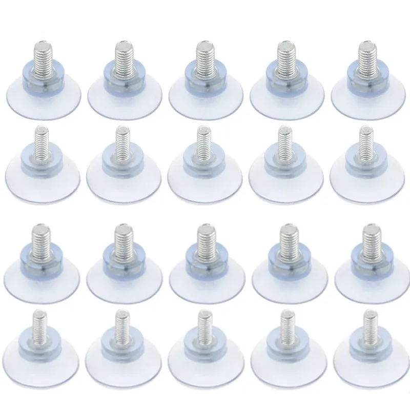 10pcs M6 M8 Screw pvc Suction Cup Transparent Sucker Plastic Hooks for Coffee table glass Table Tops Storage Tool