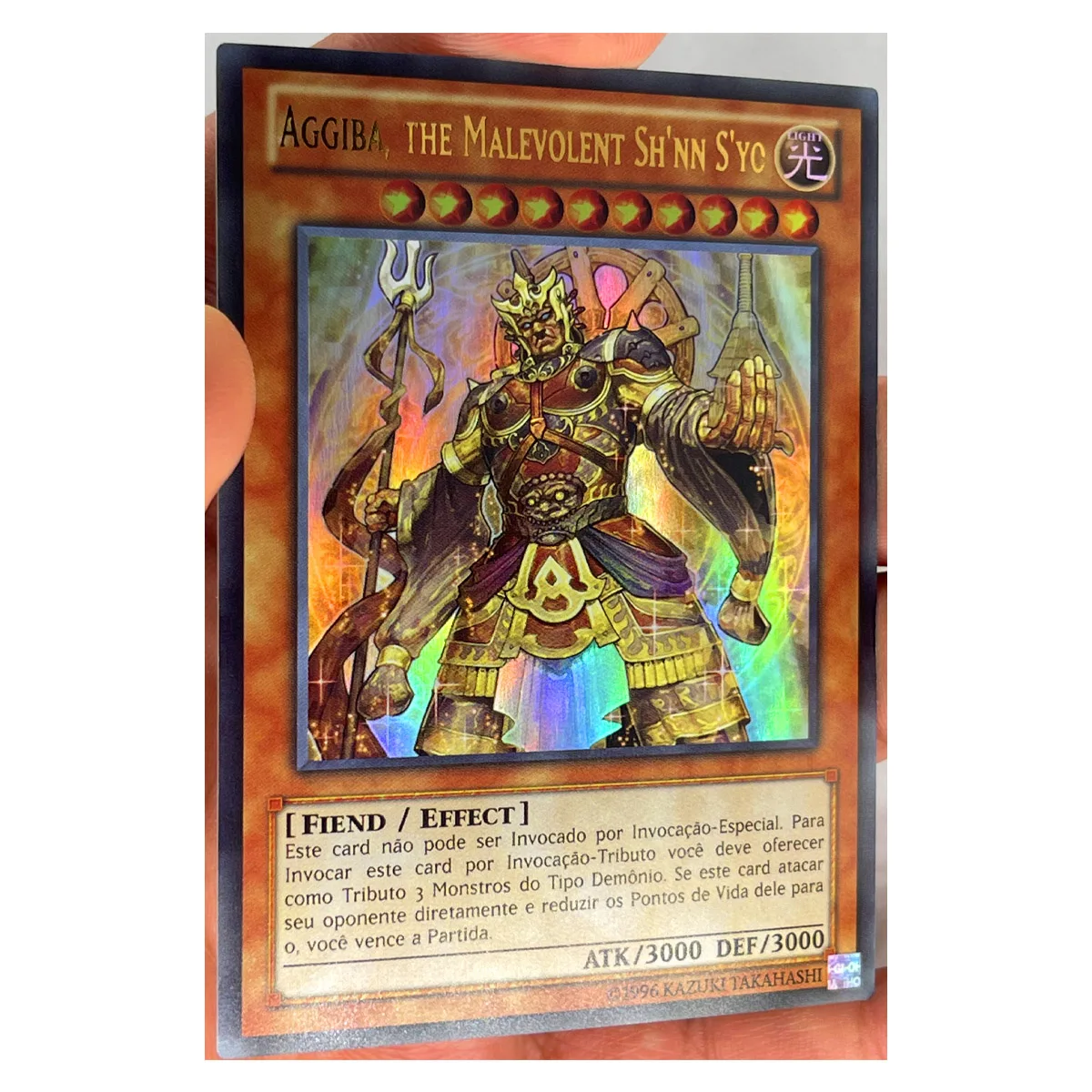 Yu Gi Oh Aggiba die Malevolent Sh\'nn S\'yo SR Englisch DIY Spielzeug Hobbies Hobby Sammlerstücke Spiel Sammlung Anime Karten