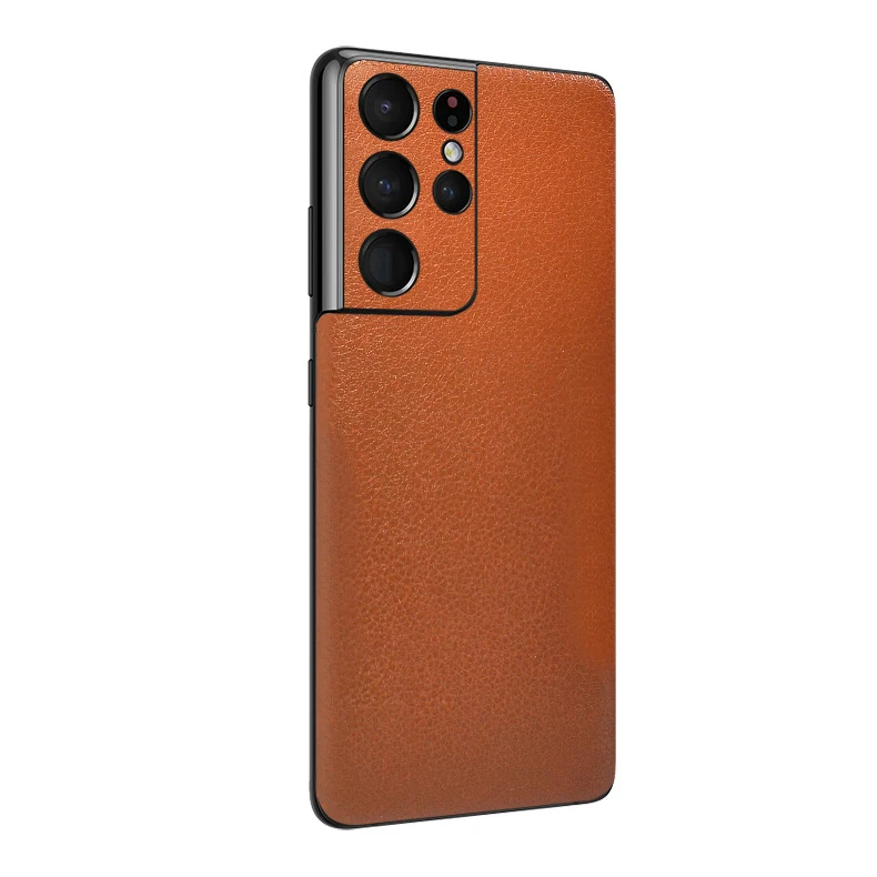 Luxury DIY Leather Skin Sticker Wrap Skin Back Paste Film For SAMSUNG Galaxy S21 Ultra Note 20 S10+ S10e S9 S8 Plus Note 10+ 9 8
