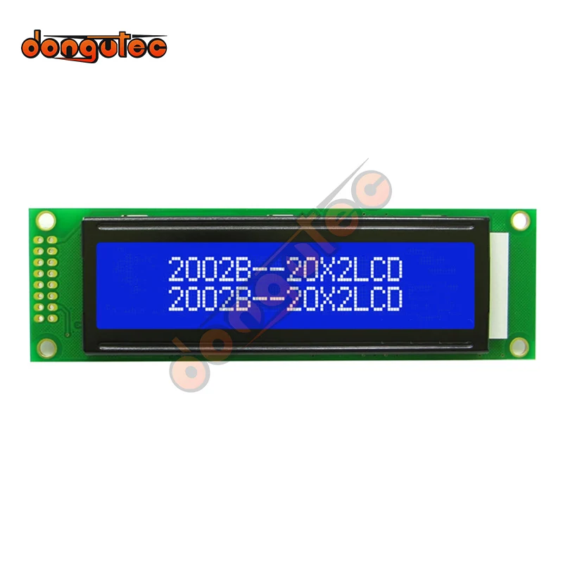 5V LCD 2002 2002B 20X2 Character Liquid Crystal Display Module Screen Parallel Port Screen English/Russian/Japanese/European