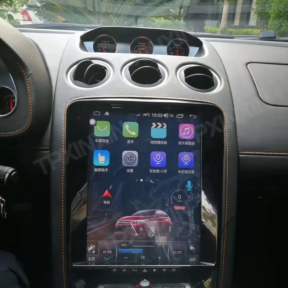 

Tesla Android 10,0 для Lamborghini Gallardo 128 + 6G Автомобильная GPS-навигация, мультимедийный плеер, автомобильный радиомагнитофон, автомобильная стереосистема
