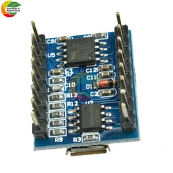 JQ6500 Voice Module Sound Board Micro USB DIP16 TTL UART Replacement 1 Pair of 5-channel MP3 Module Voice Standard 3.2-5V 20mA