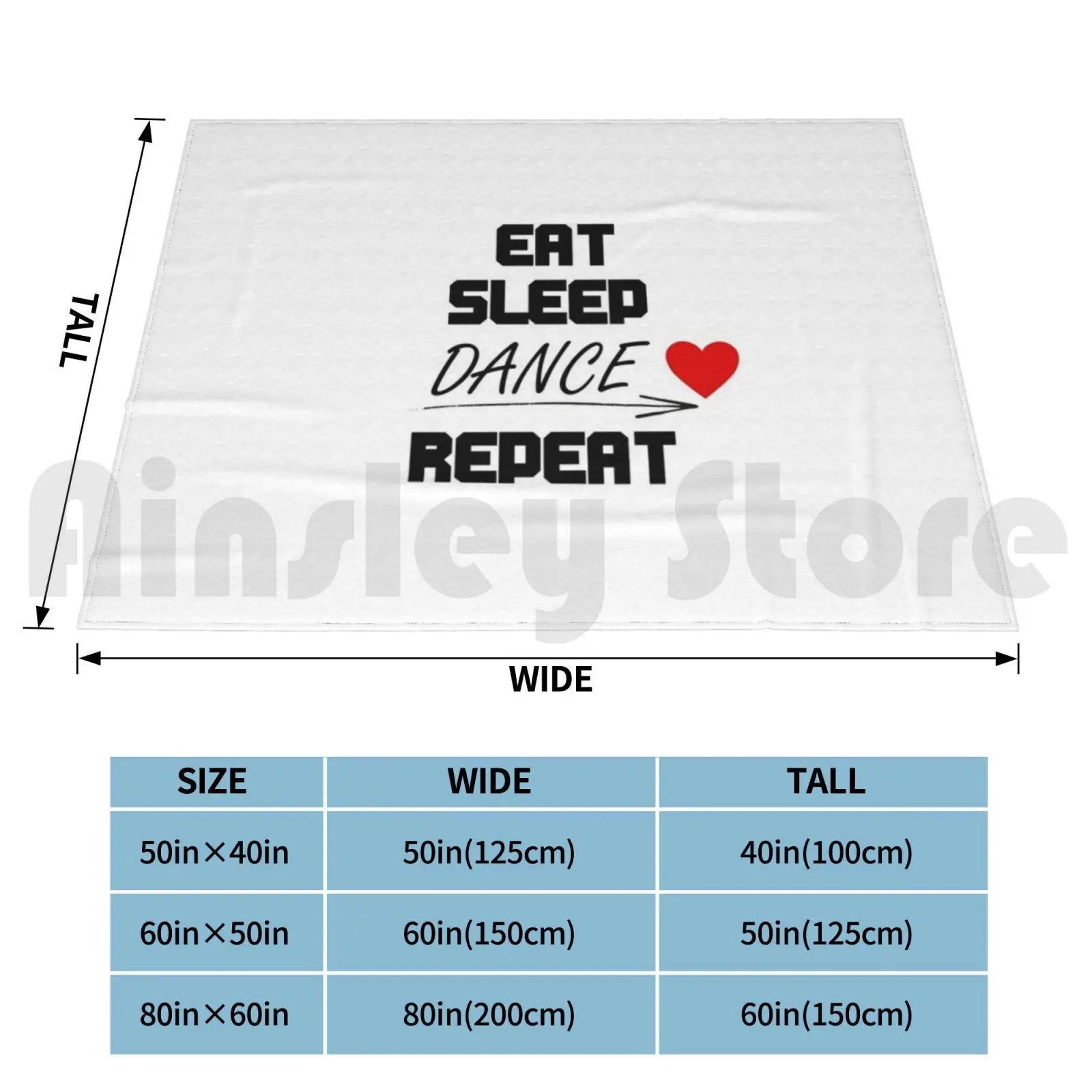 Eat Sleep Dance Repeat Blanket For Sofa Bed Travel Gift Idea Dancing Club Celebrate Dance Music