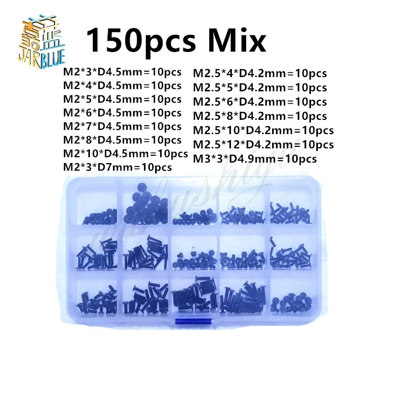 150/300pcs Cm flat head Laptop Notebook Computer Screws Mobile notebook cruciform slot cross recessed screw Kit