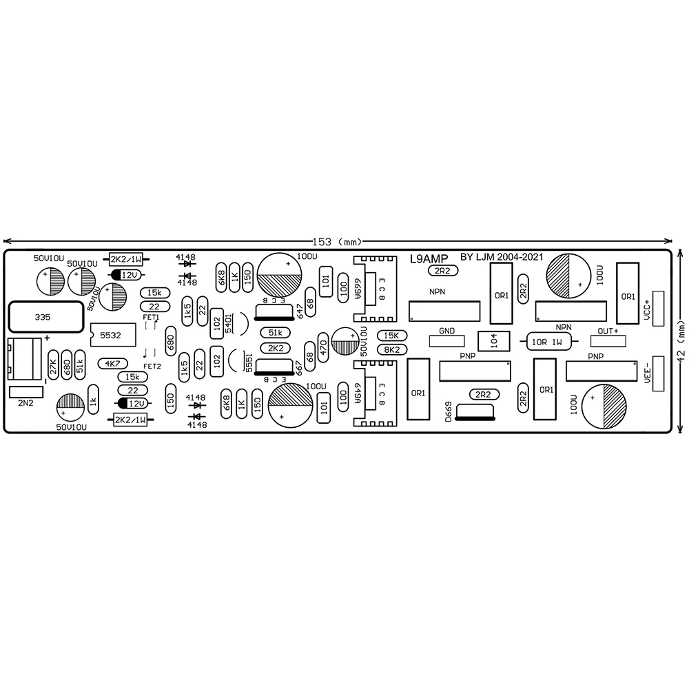 Goldene Stimme Accuphase E405-MOD L9 150W 8R Mono/Dual Kanal Pre-Bühne & Nach-Bühne kombiniert power Verstärker KITS/Fertige Board