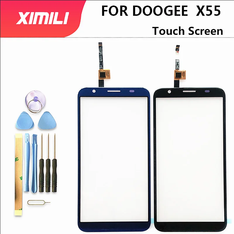 Tested Well New For Doogee X55 Touch Screen Digitizer Sensor Front Outer Glass Lens5.5''Black Blue Touch Pane