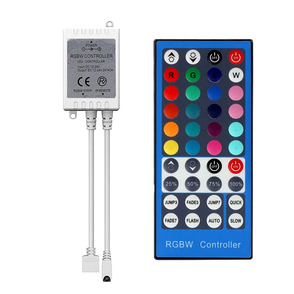 ECLH 4 kanały DC 12V - 24V RGBW kontroler ściemniania LED 40Key 5 pinów pilot do SMD 5050 RGBW światła listwa LED RGBWW — zdjęcie 2