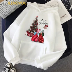 Sudadera con estampado de árbol de Navidad para mujer, ropa cálida con capucha divertida de Harajuku, regalo de Navidad para niña