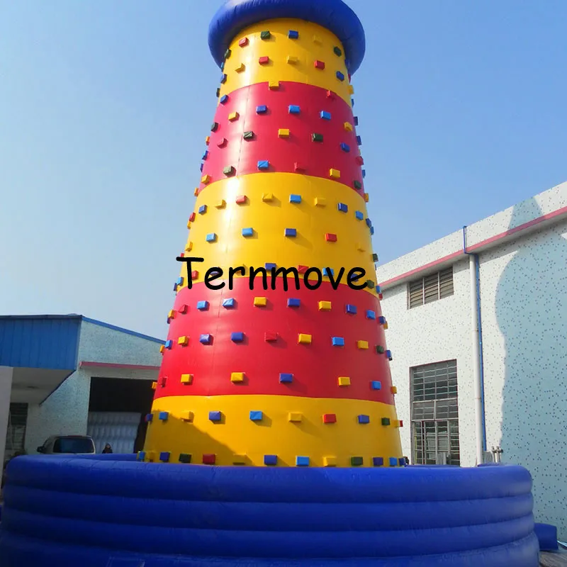 PVC tarpaulin colorful inflatable climbing wall inflatable climbing mountain free blower outdor playground game