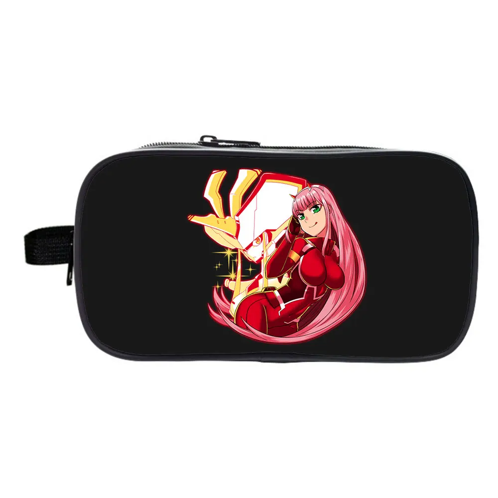 NEW DARLING In The FRANXX Pencil Case Makeup Bag Storage Bag Cosmetic Bag Multifunctional Pencil Case Girls Gift.Support custom
