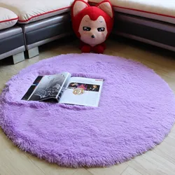 Fluffy Round Rug Carpets for Living Room Decor Faux Fur Rugs Kids Room Long Plush Rugs for Bedroom Shaggy Area Rug Modern Rugs