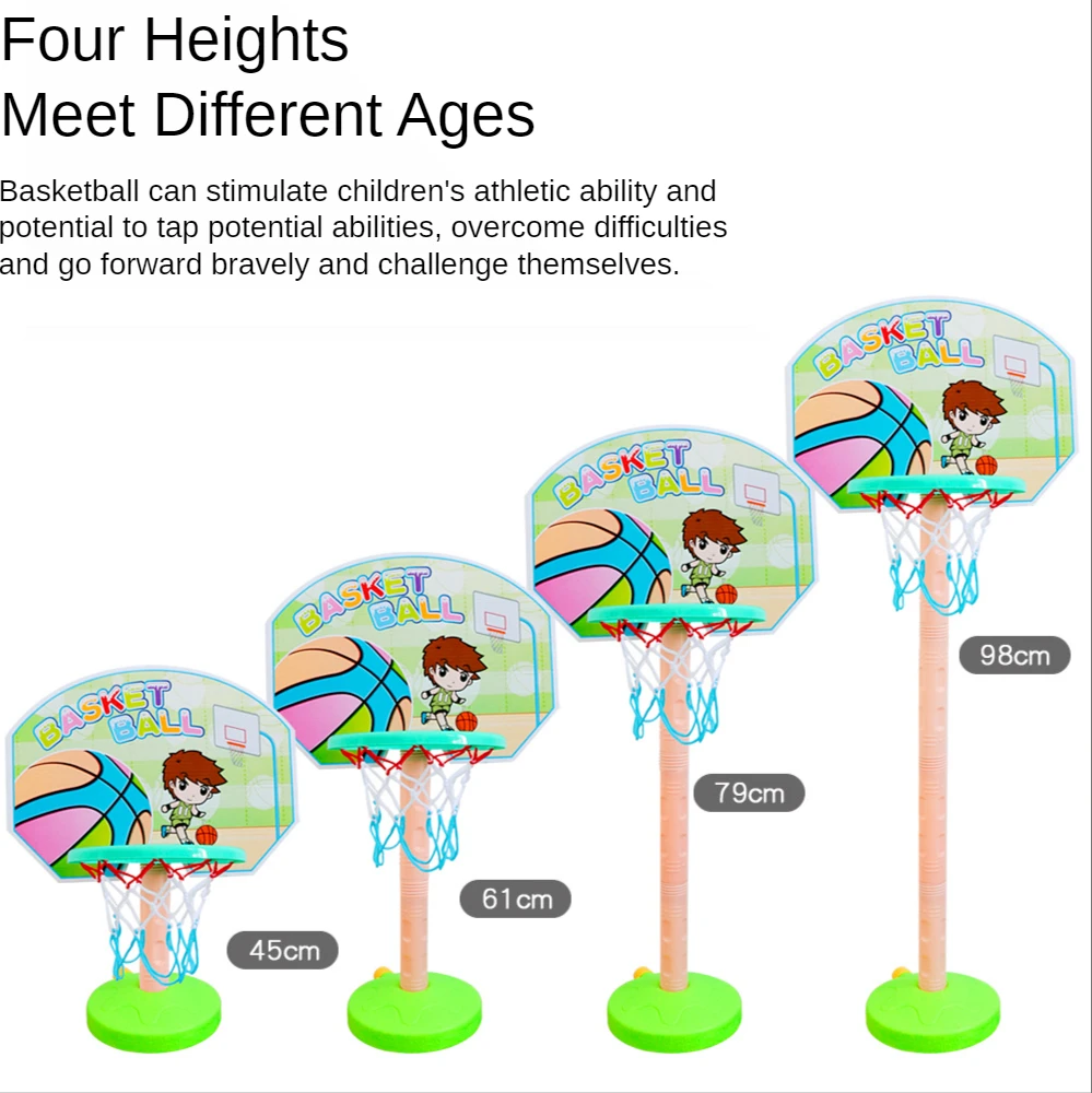 Children's Sports Shooting Practice Rack Can Be Raised and Lowered To Adjust The Basketball Stand To Send Basketball Inflator