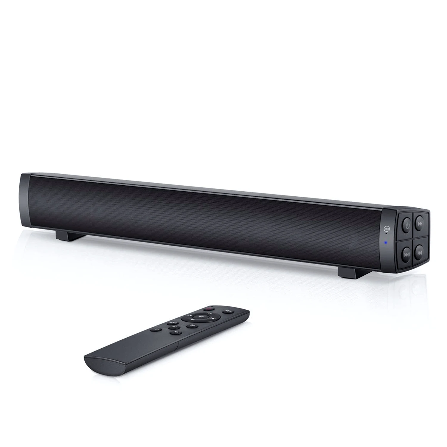 Wireless Remote Control Soundbar Y7 Bluetooth Speaker with High-quality Sound, 2x Speakers + 2 Diaphragm, and 5Wx2 output power