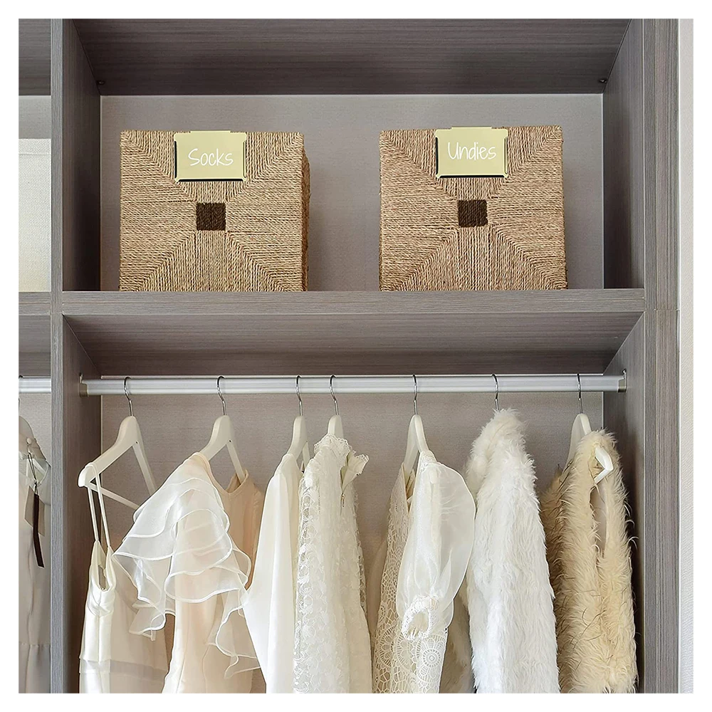 8PCS Basket Bin Clip Labels Reusable Metal Storage Removable Hanging Holder Organizer For Storage Kitchen Pantry Classification