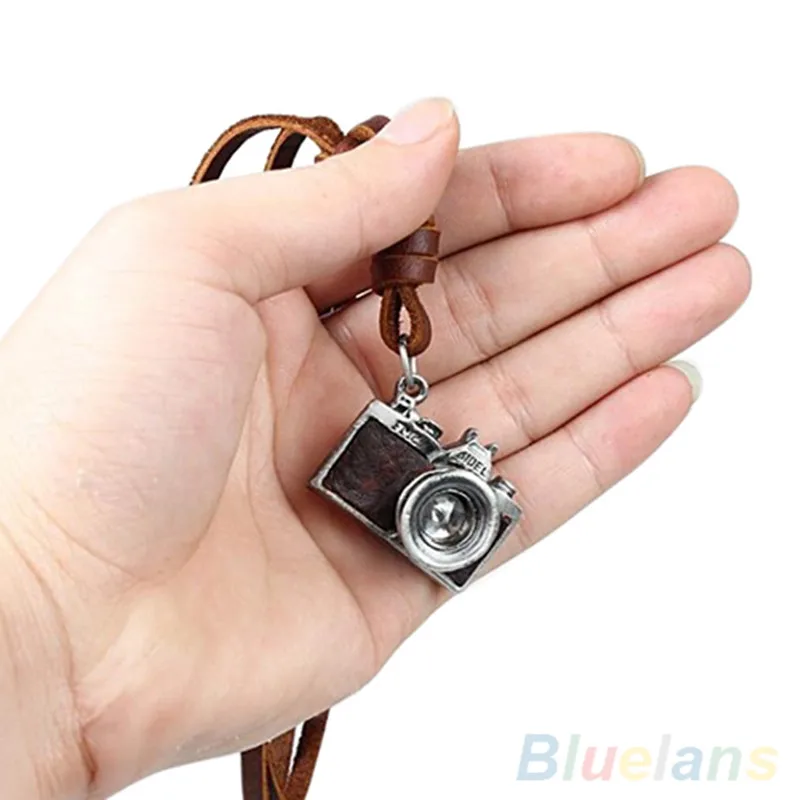 BLUELANS Women Men Camera Pendant Necklace Rock Punk Faux Leather chain choker Necklace Birthday fashion jewelry Gift 2019