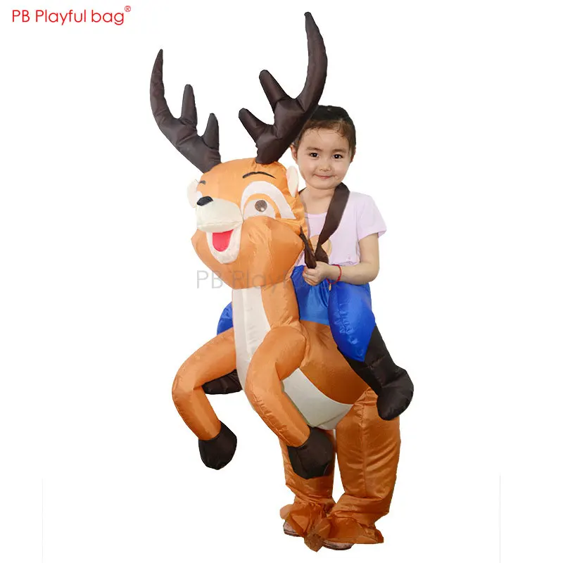 Playful bag 2020 Christmas deer inflatable clothes for Kids Fancy cosplay Toys Christmas party suit Best children gifts AA16