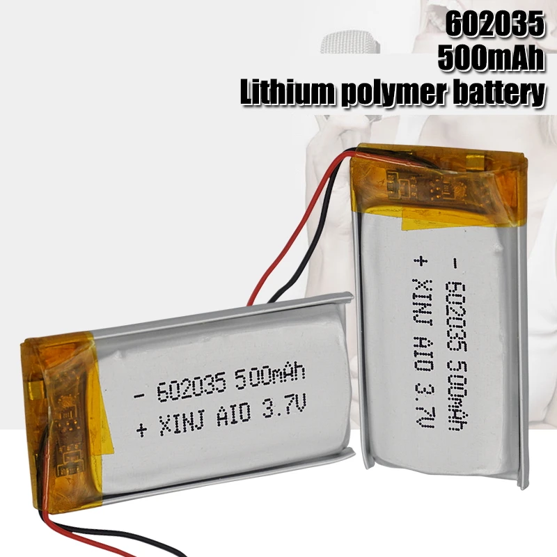 3,7 V Lipozellen 602035   500 mah Lithium-Polymer-Akku Für MP3 MP4 MP5 GPS Bluetooth kopfhörer Auto Fahrtenschreiber