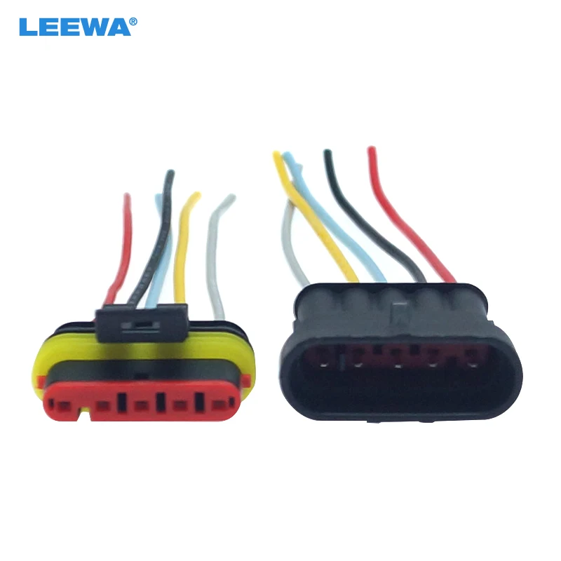 

FEELDO 30set Auto Car Waterproof 5Pin Way Electrical Connector Plug Wire Harness Motorcycle AWG HID Socket Adapter #CA6123