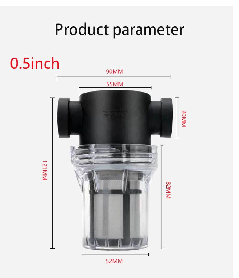 Garten Bewässerung Filter 1/2'' 3/4'' 1'' Kunststoff Bewässerung System Verunreinigung Vorfilter Aquakultur Haushalt Wasser Rohr Filter – Detail 4