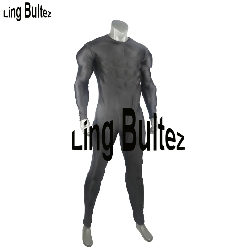 Ling Bultez High Quality New Black Relif Muscle Suit Muscle Padding Muscle Costume Basic Muscle Outfit For Cosplay