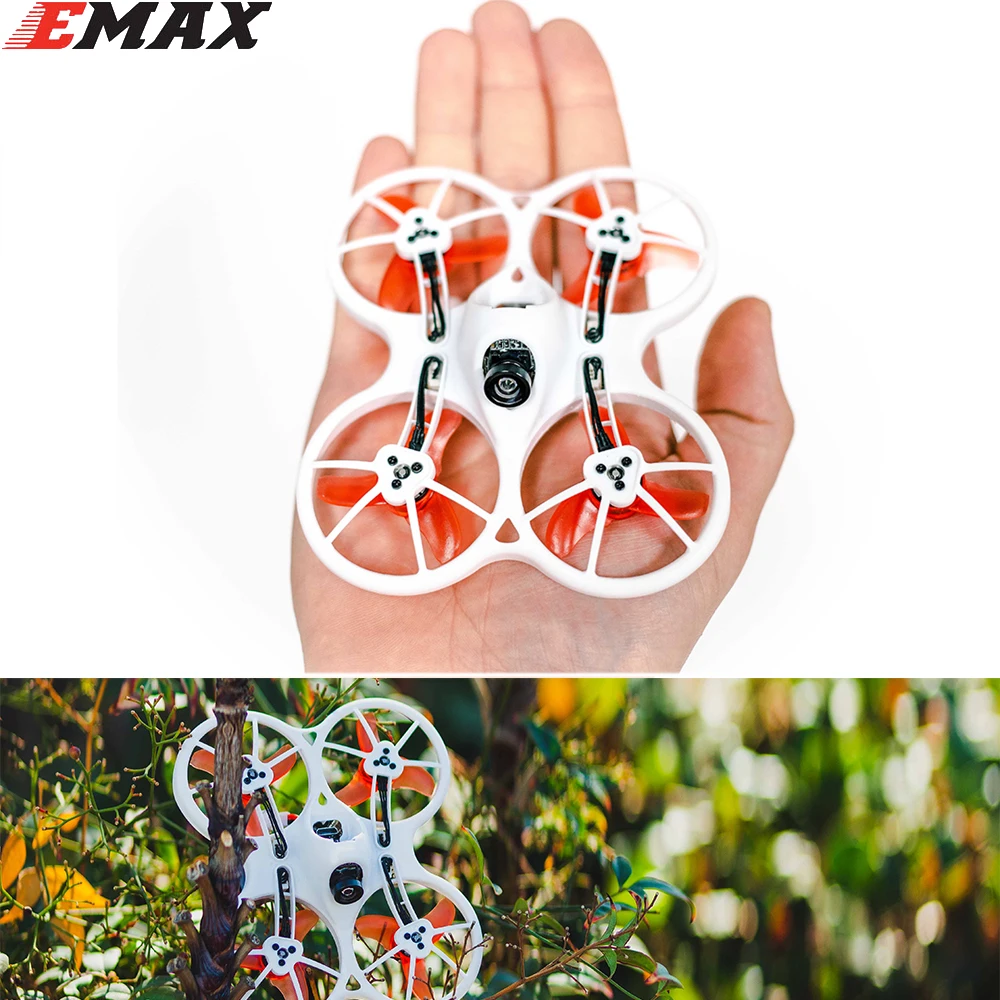 Emax Tinyhawk 75mm F4 Magnum Mini 5.8G Indoor FPV Racing Drone con fotocamera RC Drone 2 ~ 3S versione RTF con 2 paia di oggetti di scena per regalo