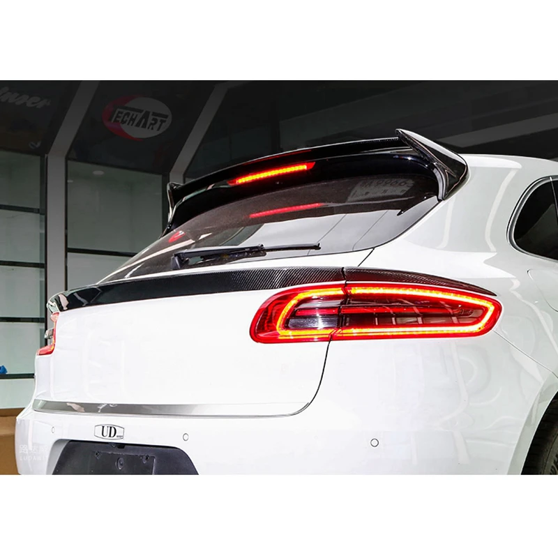 

For Porsche Macan 2014-2016 Auto Racing Car Spoiler FRP unpainted. 3 pieces/set of carbon fiber hatchback rear spoiler lip