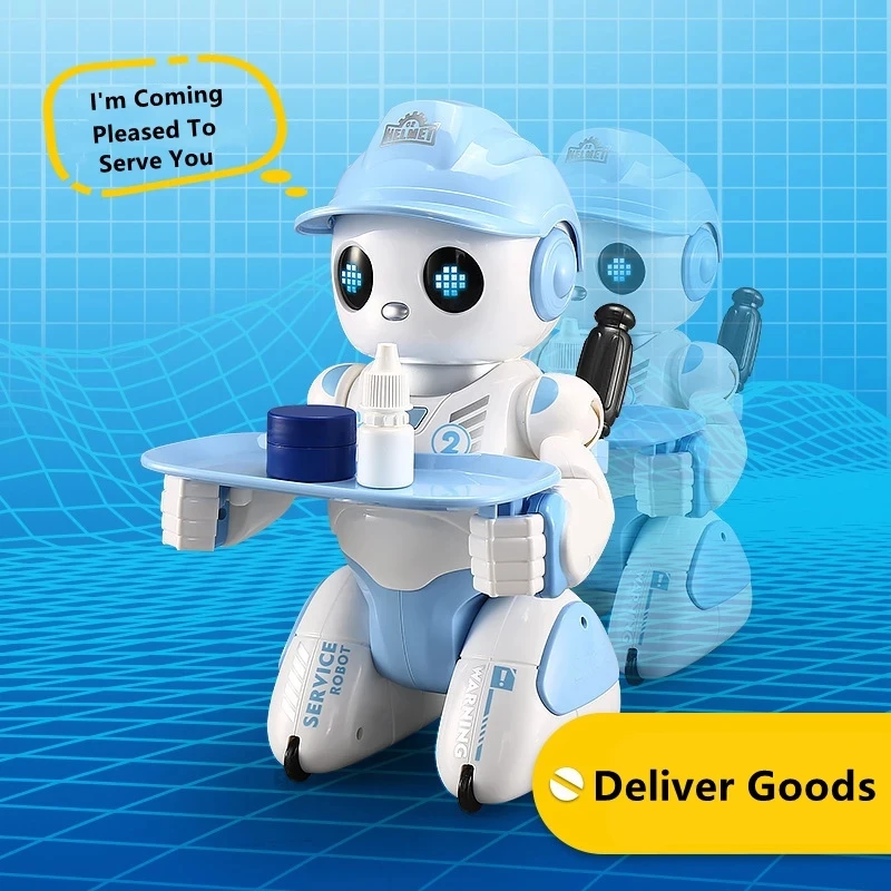 Intelligent Programming Auto Demo RC Robot Touch Sensing Slide Walking Dance Sing Deliver Function Infrared Remote Control Toy's