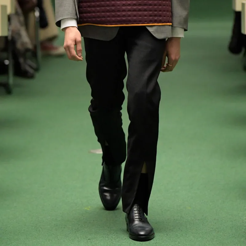 سراويل رجالية عادية الربيع والخريف الرجال موضة جديدة الهبي شخصية مفتوحة النمط البريطاني سراويل تقليدية #6