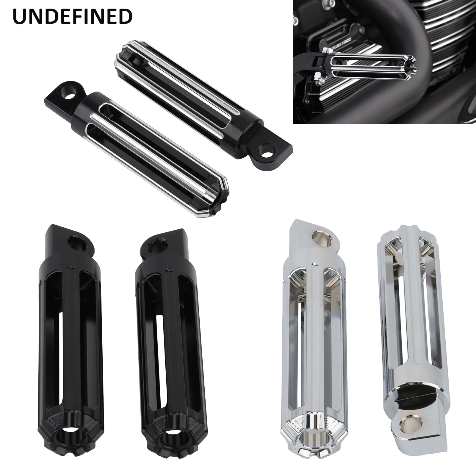 Motorcycle Foot Pegs Male Mount Front Rear Footrest Black Chrome For Harley Sportster XL Dyna Softail Fat Boy Touring Road King