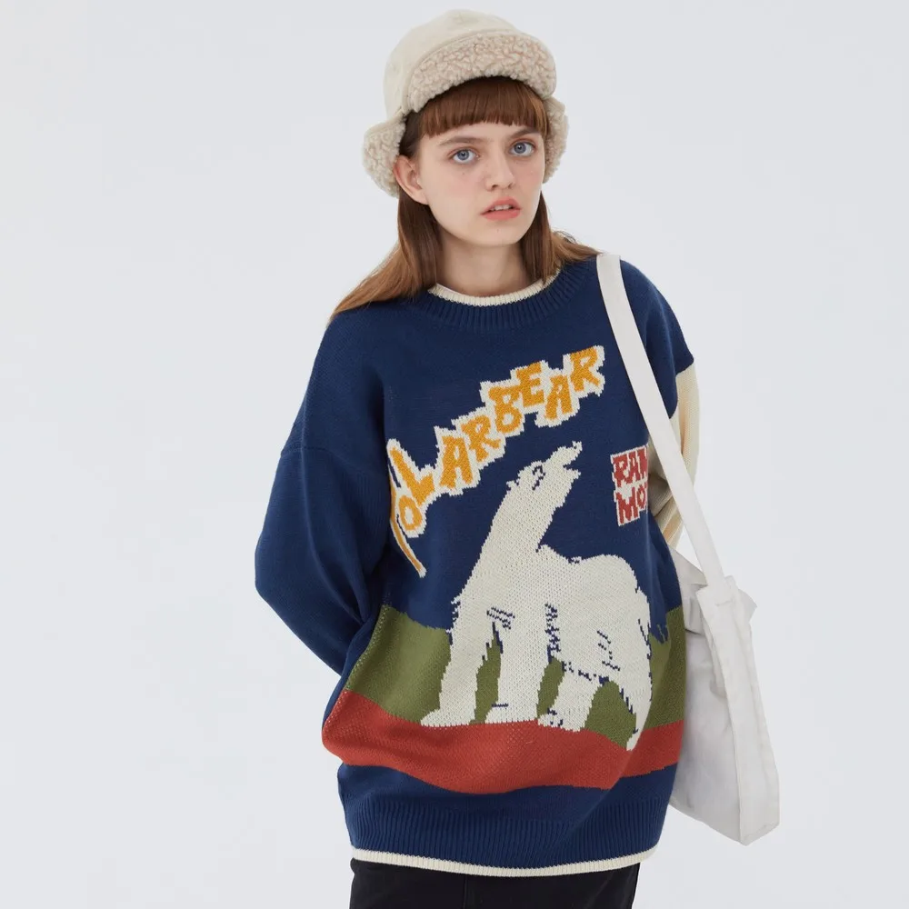 

Kawaii Knitted Retro Vintage Designer Oversized Woman Sweaters Winter Clothes Women Nice Pullover Cardigan Long Sleeve Tops