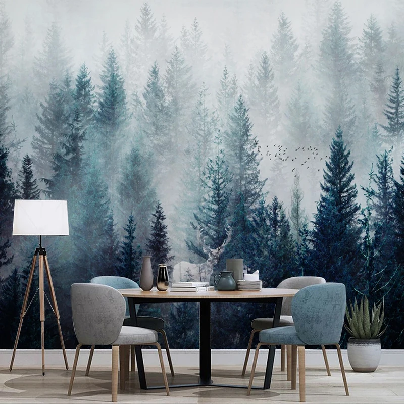 

Custom 3D Mural Wallpaper 3D Cloud Forest Nature Scenery Wall Painting Living Room Bedroom Background Wall Home Decor Fresco