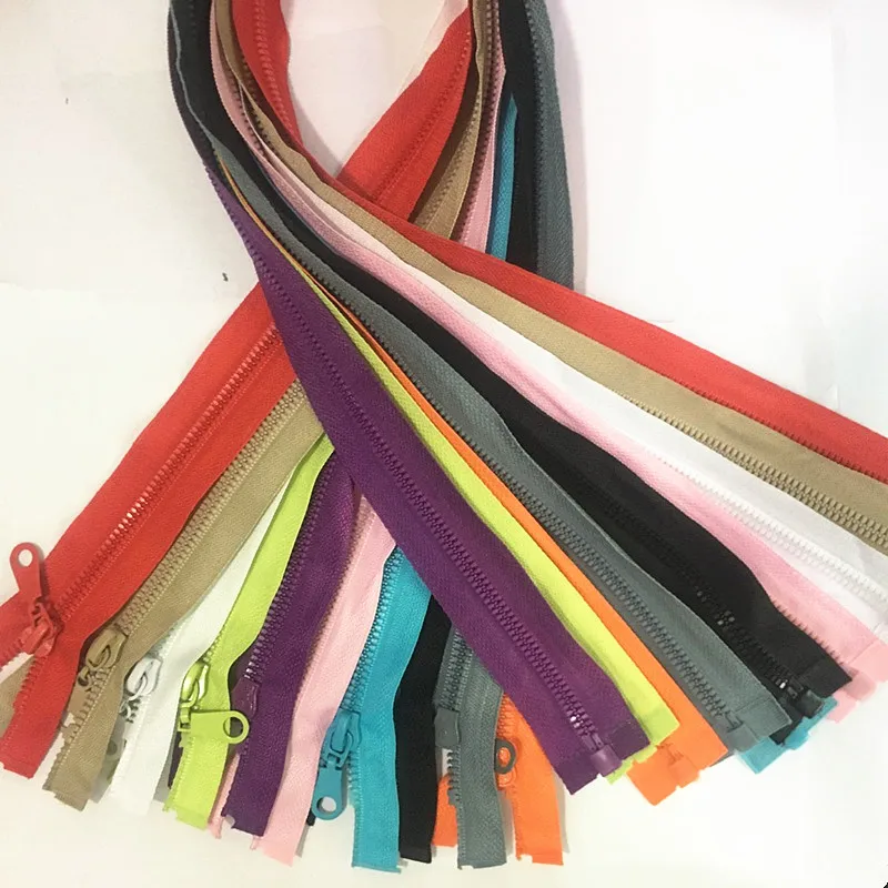 10PCS 28 Inch (70cm) Separating Jacket Zippers for Sewing Coat Jacket Zipper Heavy Duty Plastic Zippers Bulk 10 Colors Mixed