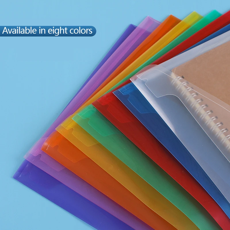 Envelopes transparente com botão de pressão, à prova d'água pp, pasta hermética para arquivo, material escolar de escritório