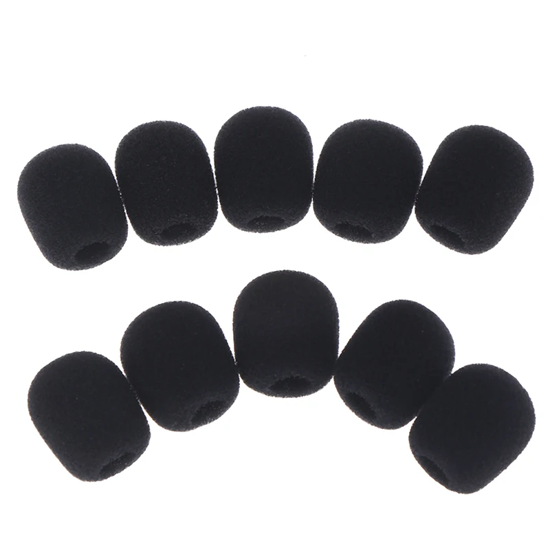 10pcs  Headset Replacement Foam Microphone Cover Telephone Headset Mic Cover Microphone Windscreen Windshied Headset Foam 25*8mm