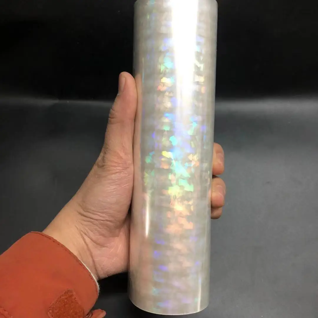 120M Holographic Transparent Hot Stamping Foil Paper Rolls for Laminator Heat Transfer film Laser Printer Card Craft Paper 21cm