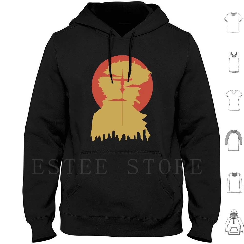 Cowboy Bebop Retro Vintage Hoodies Long Sleeve Cowboy Bebop Anime Bebop Cowboy Manga Space Spike Spike Cowboy Bounty