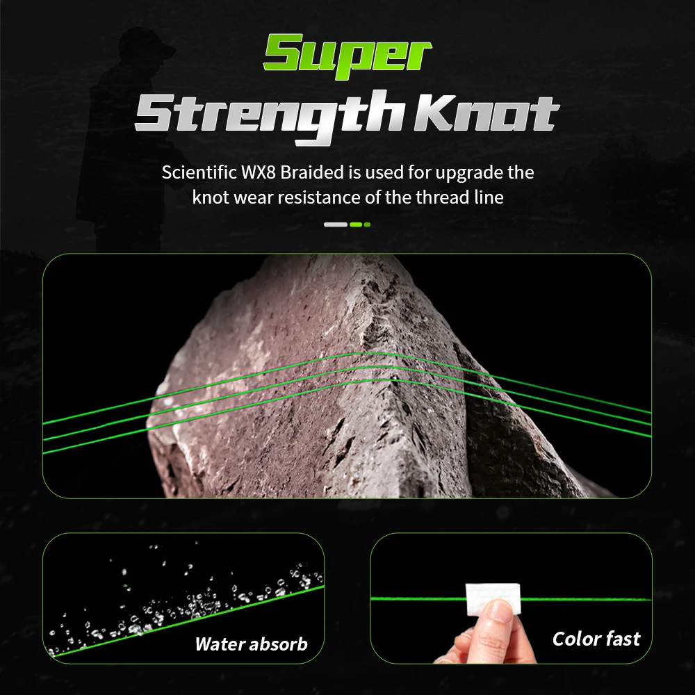 Línea Trenzada SOLOKING 8 Hilos PE Multifilamento – Carpa, Lubina, Trucha - imagen 5