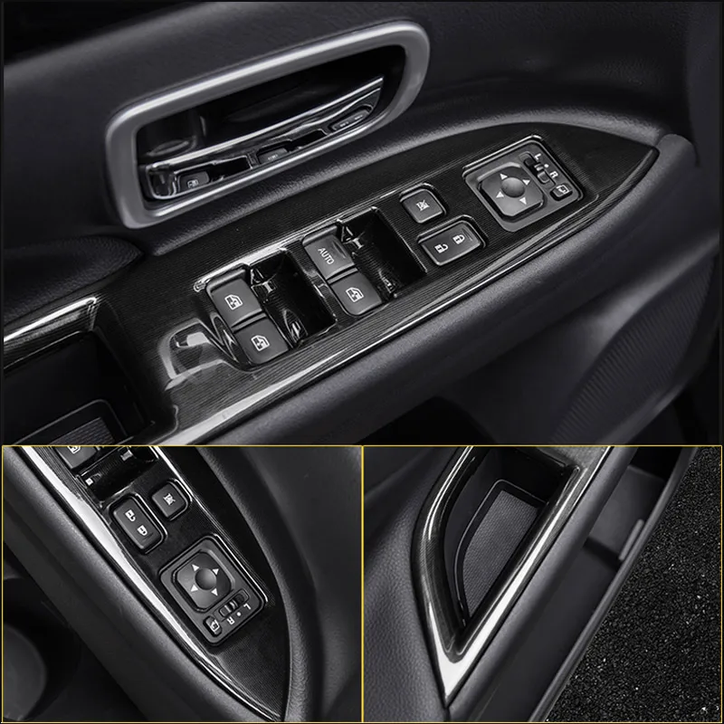 Hivotd Window Button Cover Anti-wear Parts Interior Trim Styling Protection Car Accessories For Mitsubishi Outlander 3 2016-2022