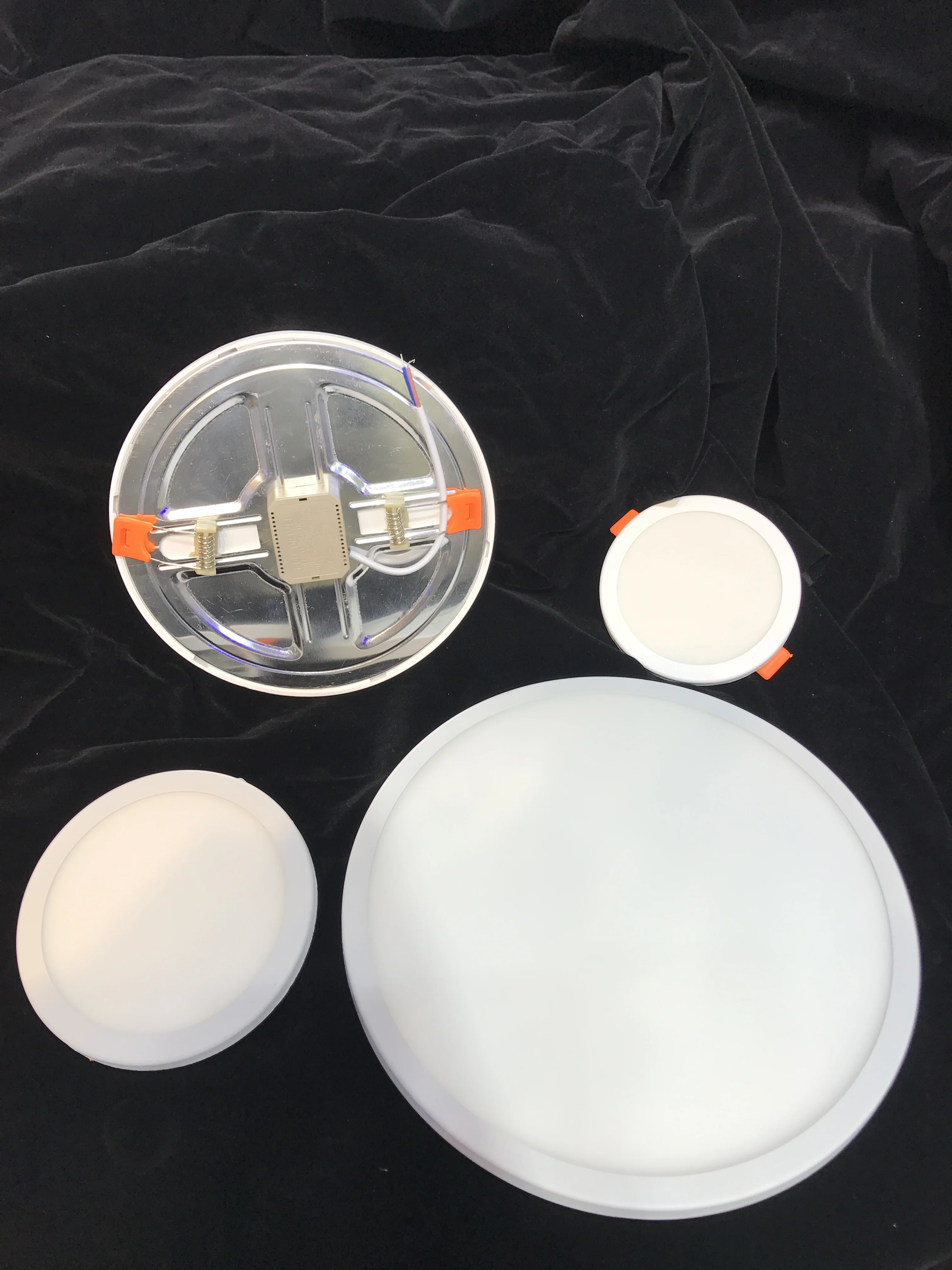 Panel de luz LED redondo ultrafino, luz empotrada de techo para baño interior, AC85-265V, 6W, 8W, 15W, 20W